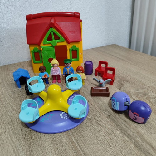 Playmobil 123 playset with figures and accessories used