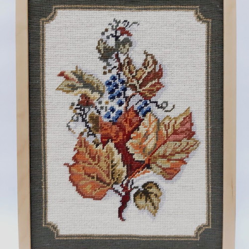 Handmade Gobelin Autumn Bouquet on German Canvas like new