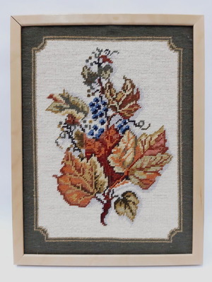 Handmade Gobelin Autumn Bouquet on German Canvas like new