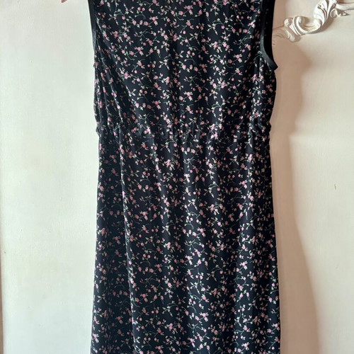 Floral dress like new, black and pink, medium-large size
