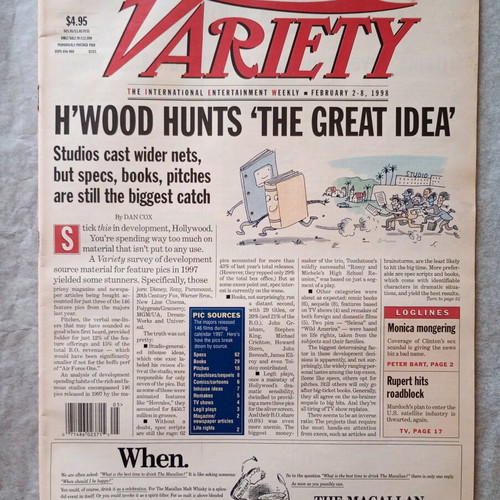 Cinema magazines used Variety, Hollywood Reporter, Screen International