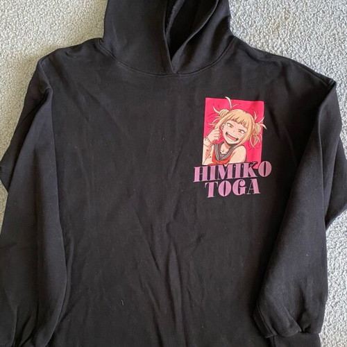 Benetton My Hero Academia hoodie black, like new, girls 12 years