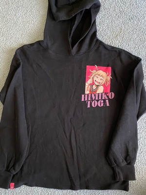 Benetton My Hero Academia hoodie black, like new, girls 12 years