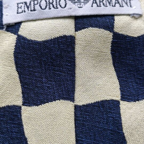 Silk tie Emporio Armani vintage with geometric pattern, like new