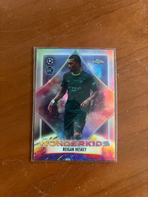 Reigan Heskey 2025-26 Topps Chrome Uefa Ucc Wonderkids Refractor RC Manchester City new