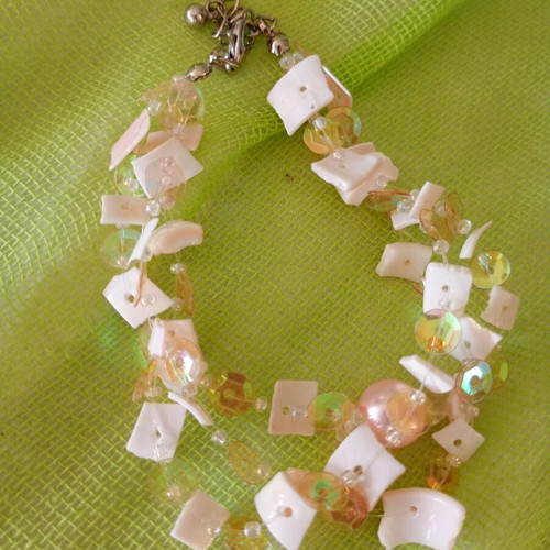 Two-part bracelet, grey and beige