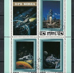 Φύλλο γραμματοσήμων Κορέα 1982 'Space' μεταχειρισμένο, 28 τεμάχια