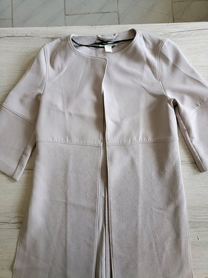 H&M Long Jacket Beige Like New, Size XS