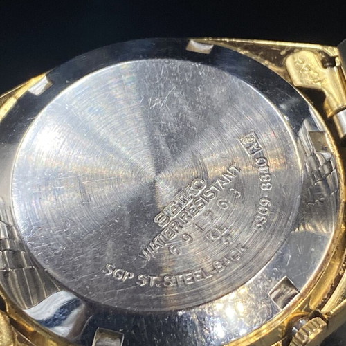 Seiko 5 Datejust Automatic men's watch like new, gold plated