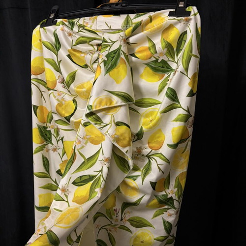 Top and skirt set with lemon print, size M