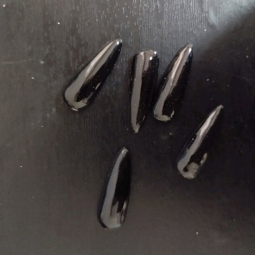 Fake plastic nails like new with base and clear polish