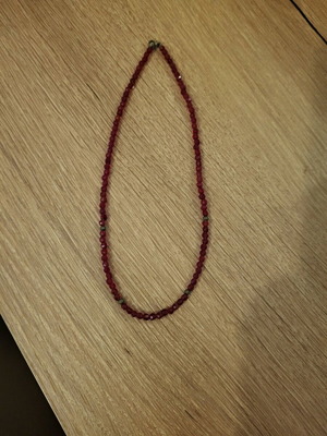 Necklace like new, red, worn few times