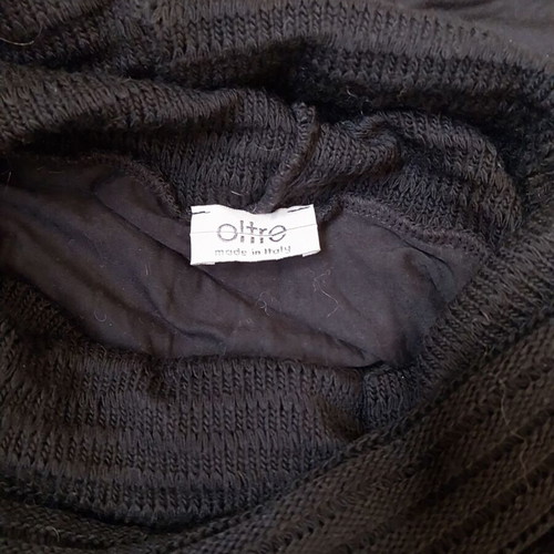 Oltre dress maco with knitted collar and metal details used