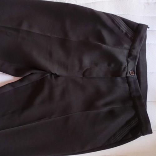 Women's pants size M like new, dark brown classic cut