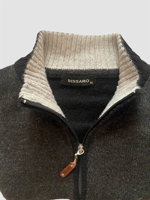 Men's zip neck sweater XL gray like new