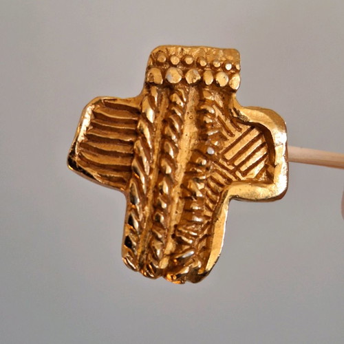 Christian Lacroix cross clip-on earrings used