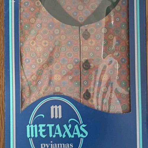 Metaxa vintage men's pajama set 90s brand new multicolor