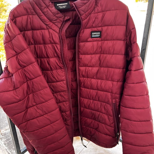 Emerson women's teen puffy jacket like new, burgundy, size M/L