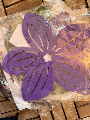 Tropical Felt Placemats Set of 4 Flower Design New