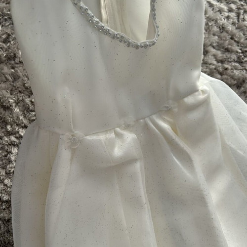 Children's dress for flower girl embroidered and hand-sewn with bolero, like new, age 1-2