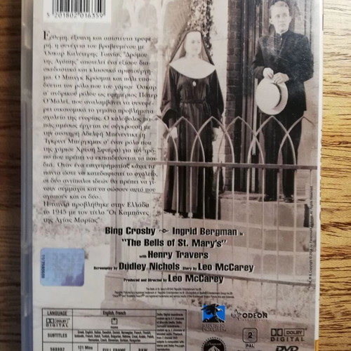 The Bells of St. Mary's DVD like new with Greek subtitles