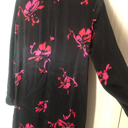 Ganni bow-tie viscose dress size 38 like new, black