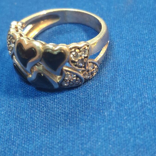 Silver ring with 925 stamp, new, adjustable sizes
