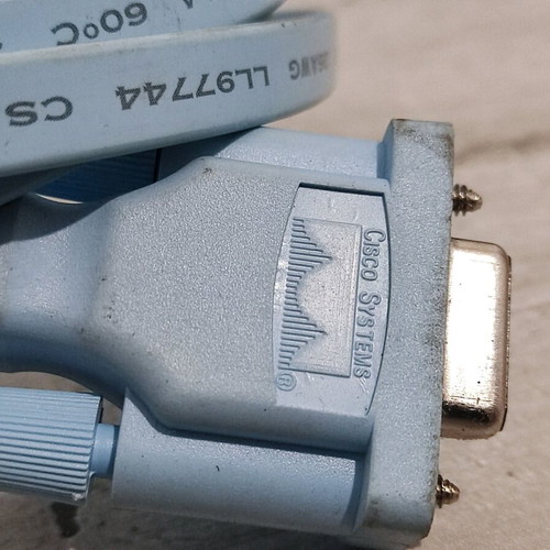 Cisco DB-9 to RJ45 cable used (1.8m)