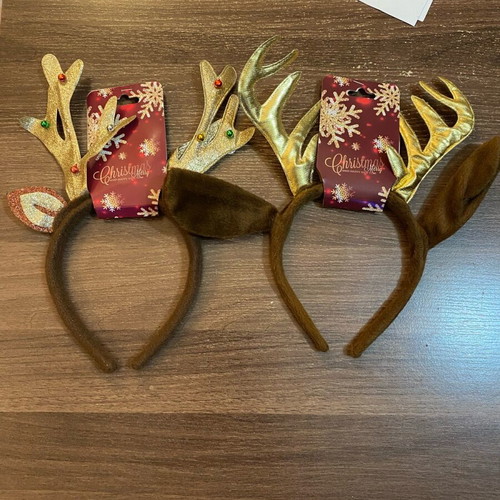 Christmas reindeer headbands new, set of 2 pieces