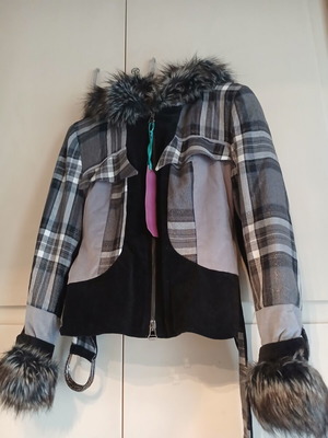 Tassos Mitropoulos women's jacket new, size S/M, black and gray