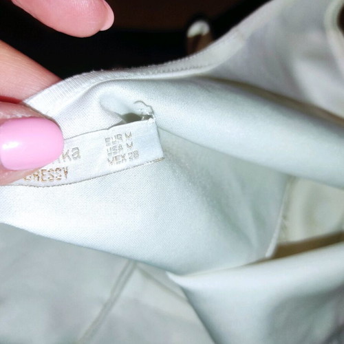 Bodysuit used with stud detail, size M white