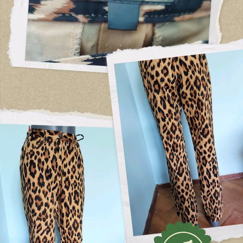 Bpc Bonprix Selection denim pants in leopard print like new