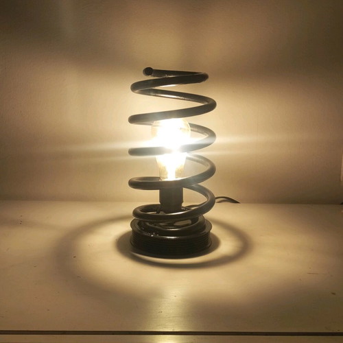 Desk lamp made from car parts with Edison bulb like new