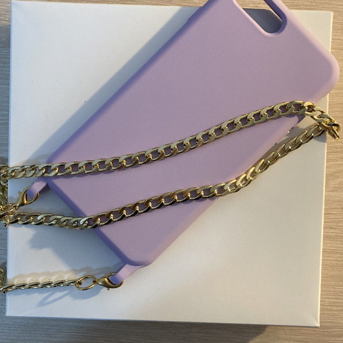 Silicone case for iPhone 8 Plus new with gold chain