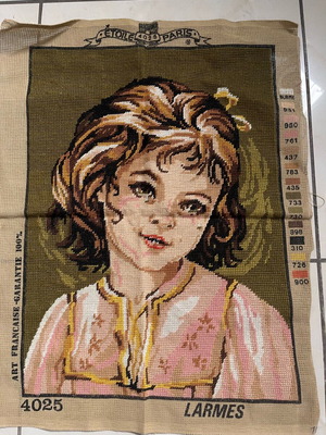 Handmade embroidery like new, framed 0.49x0.36