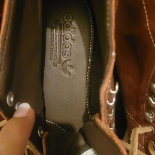 Adidas Super Star leather boots new, brown, size 46