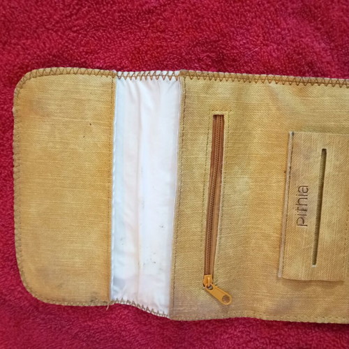 Tobacco pouch beige leather used