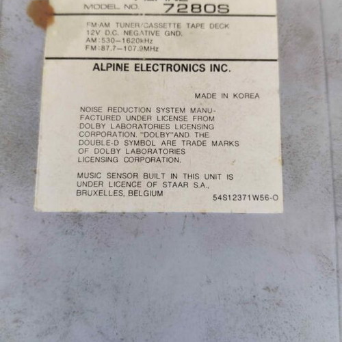 Alpine 7280 vintage car cassette player like new