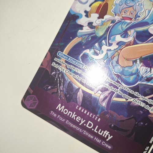 Promo G5 Luffy trading cards, set of 2, damaged
