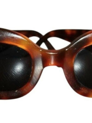 Moschino M3528-S oval sunglasses used, brown frame