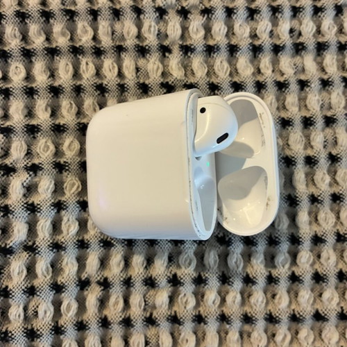 Apple AirPods 2 left earbud and charging case used