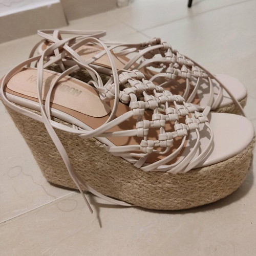 Platform sandals size 38 like new, lightweight with soft leather