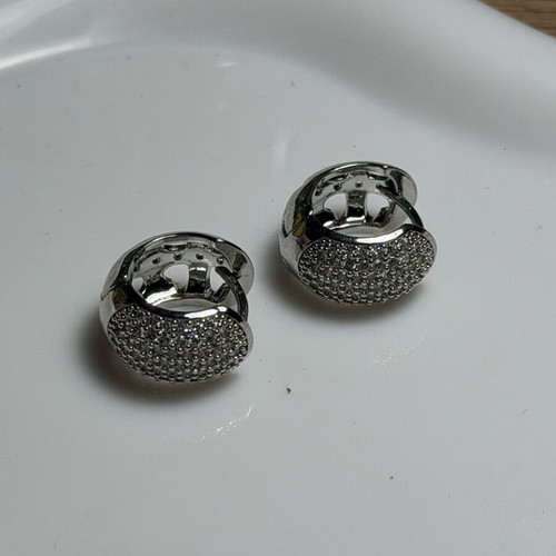 Stainless Steel Earrings like new, silver color