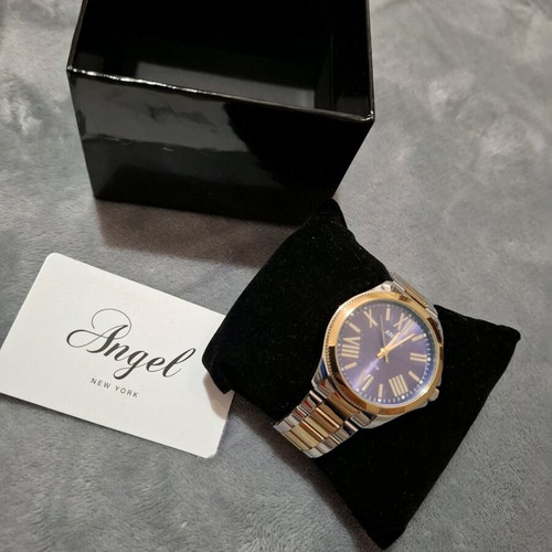 Angel watch new with purple dial and gold-silver bracelet women's