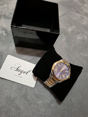 Angel watch new with purple dial and gold-silver bracelet women's