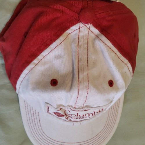 Columbia sports cap new, o/s unisex, white-red