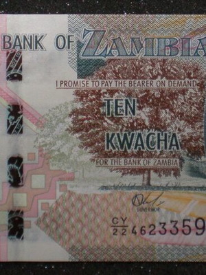 Zambia 10 Kwacha 2022 new crisp UNC for collectors