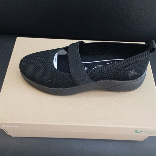 Jana ballerina shoes with low platform, black