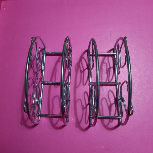 Napkin holders used, set of 2, metal with tulip design