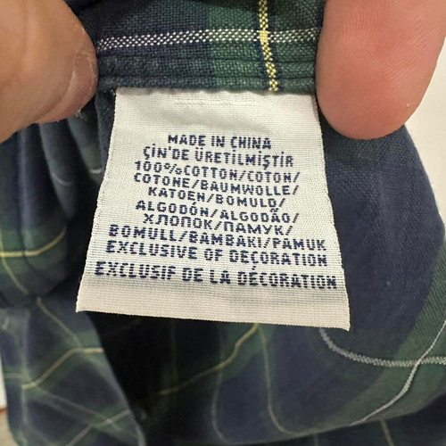 Ralph Lauren shirt like new, regular fit, size Small with Medium fit, blue and green